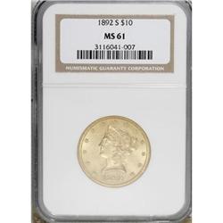 1892-S $10 MS61 NGC