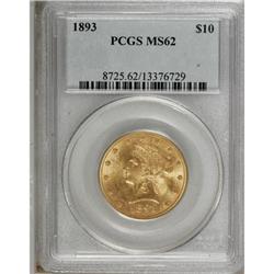 1893 $10 MS62 PCGS