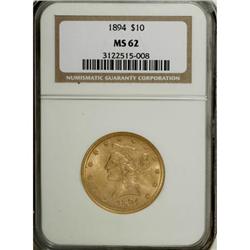 1894 $10 MS62 NGC