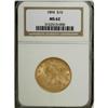 Image 1 : 1894 $10 MS62 NGC