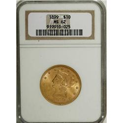 1899 $10 MS62 NGC