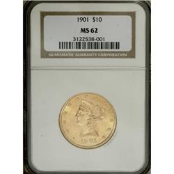 1901 $10 MS62 NGC