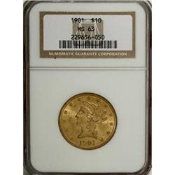 1901 $10 MS63 NGC