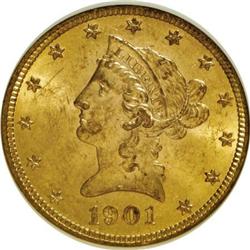 1901 $10 MS63 NGC