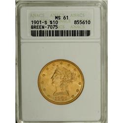 1901-S $10 MS61 ANACS