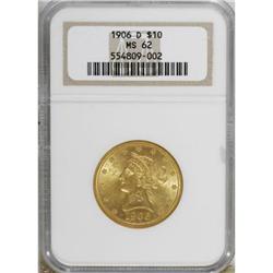 1906-D $10 MS62 NGC