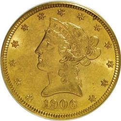 1906-S $10 AU58 PCGS
