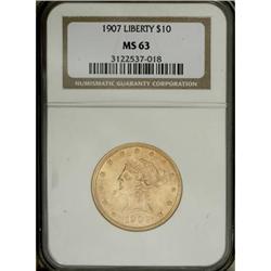 1907 $10 MS63 NGC