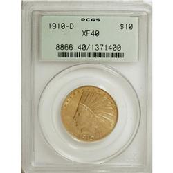 1910-D $10 XF40 PCGS