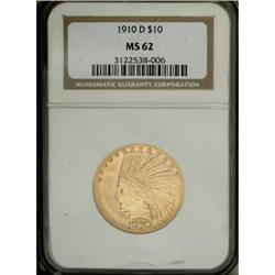 1910-D $10 MS62 NGC
