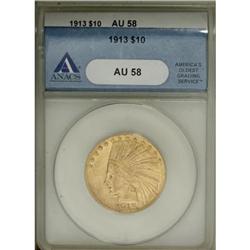1913 $10 AU58 ANACS