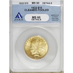 1932 $10 MS60 ANACS