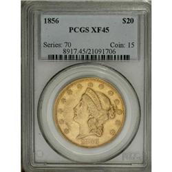 1856 $20 XF45 PCGS