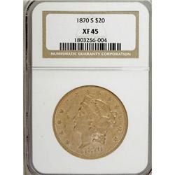 1870-S $20 XF45 NGC