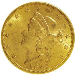 1873 $20 Open 3 AU58 NGC