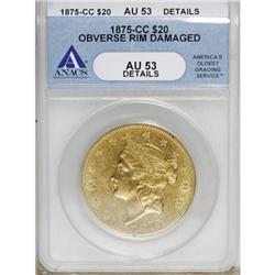 1875-CC $20 AU53 ANACS