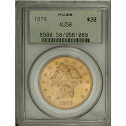 1879 $20 AU58 PCGS