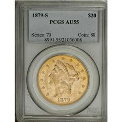 1879-S $20 AU55 PCGS
