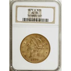 1879-S $20 AU55 NGC