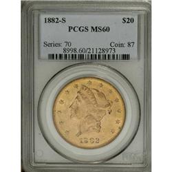 1882-S $20 MS60 PCGS