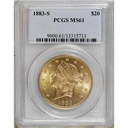 1883-S $20 MS61 PCGS