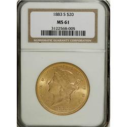 1883-S $20 MS61 NGC