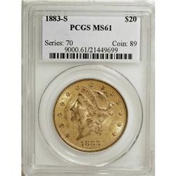 1883-S $20 MS61 PCGS