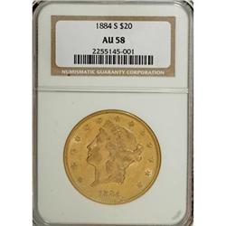 1884-S $20 AU58 NGC