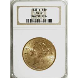 1885-S $20 MS61 NGC