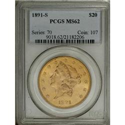 1891-S $20 MS62 PCGS