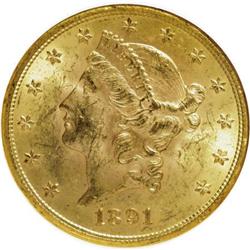 1891-S $20 MS62 NGC