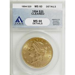 1894 $20 MS60 ANACS