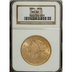 1894 $20 MS62 NGC