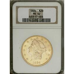 1894 $20 MS62 NGC