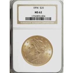 1894 $20 MS62 NGC