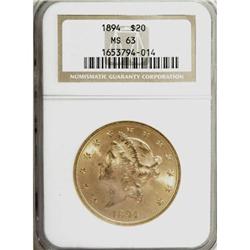 1894 $20 MS63 NGC