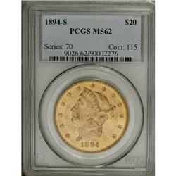 1894-S $20 MS62 PCGS