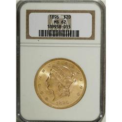 1896 $20 MS62 NGC