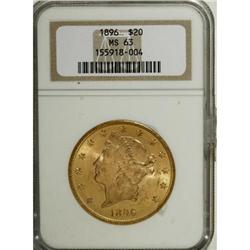 1896 $20 MS63 NGC