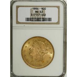 1896 $20 MS63 NGC