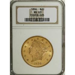 1896 $20 MS63 NGC
