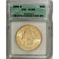 1896-S $20 AU58 ICG