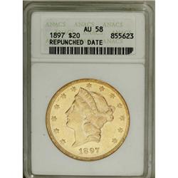 1897 $20 AU58 ANACS