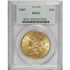 Image 1 : 1897 $20 MS62 PCGS