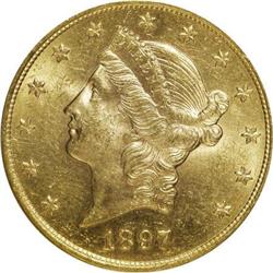 1897 $20 MS62 PCGS