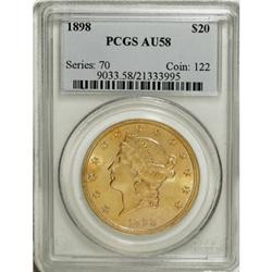 1898 $20 AU58 PCGS