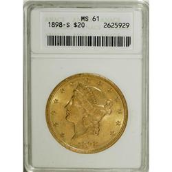 1898-S $20 MS61 ANACS
