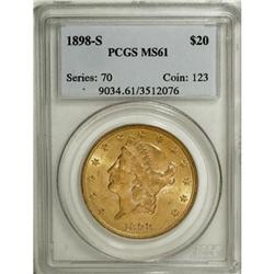 1898-S $20 MS61 PCGS