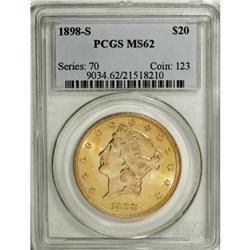1898-S $20 MS62 PCGS