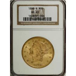 1898-S $20 MS63 NGC